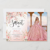 Hübsch Garden Wildblumen Wasserfarbe Süß 16 Einladung (Vorderseite)