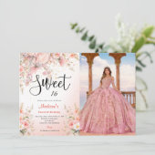 Hübsch Garden Wildblumen Wasserfarbe Süß 16 Einladung (Stehend Vorderseite)