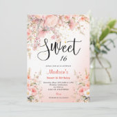 Hübsch Garden Wildblumen Wasserfarbe Süß 16 Einladung (Stehend Vorderseite)