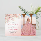 Hübsch Garden Wildblumen Wasserfarbe Süß 16 Save The Date (Stehend Vorderseite)