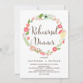 Hübsch Gartenkranz Probe Abendessen Einladung (Vorderseite)