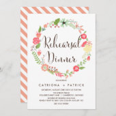 Hübsch Gartenkranz Probe Abendessen Einladung (Vorne/Hinten)