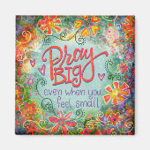 Hübsch Gebet große Inspirivity Faith Floral Magnet (Vorne)