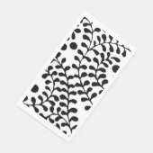 Hübsch Geblüht Schwarzweißdruck Serviette (Ecke)