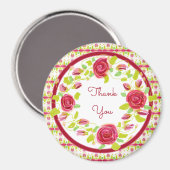 Hübsch geblümter Dank Magnet (Vorderseite/Rückseite)