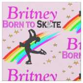 HÜBSCH GEBOREN ZU SKATE PERSONALISIERT FABRIC STOFF (Nahaufnahme)