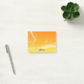 Hübsch-gelb-Abstrakt-DIY Ihr Name Postit-Hinweise Post-it Klebezettel (Büro)