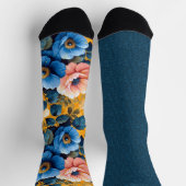 Hübsch-gelb-orangefarbene Muster unübertroffen Socken (Oben)