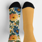 Hübsch-gelb-orangefarbene Muster unübertroffen Socken (Oben)