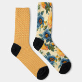 Hübsch-gelb-orangefarbene Muster unübertroffen Socken (Rechts)