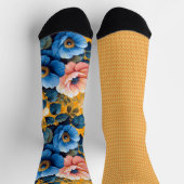 Hübsch-gelb-orangefarbene Muster unübertroffen Socken (Oben)