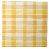 Hübsch-gelb-orangefarbenes Muster des Karos Fliese (Vorderseite)