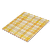 Hübsch-gelb-orangefarbenes Muster des Karos Fliese (Seite)