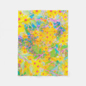 Hübsch-Gelb-Rot-Blume mit Türkis Fleecedecke (Vorderseite)