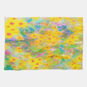 Hübsch-Gelb-Rot-Blume mit Türkis Geschirrtuch (Horizontal)