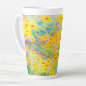 Hübsch-Gelb-Rot-Blume mit Türkis Milchtasse (Linke Ecke)