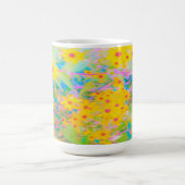 Hübsch-Gelb-Rot-Blume mit Türkis Verwandlungstasse (Zentrum)