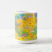 Hübsch-Gelb-Rot-Blume mit Türkis Verwandlungstasse (Zentrum)