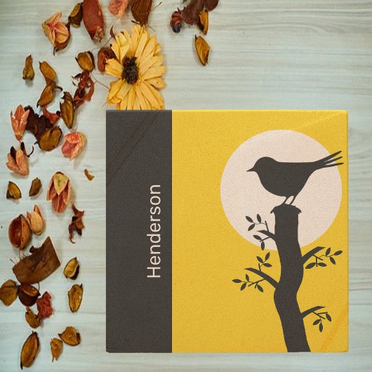 Hübsch-Gelb- und Schwarzzenvogel Steinuntersetzer