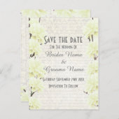 Hübsch-gelbblütengelb Save the Date Ankündigungspostkarte (Vorne/Hinten)