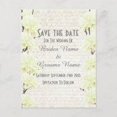 Hübsch-gelbblütengelb Save the Date Ankündigungspostkarte (Vorderseite)