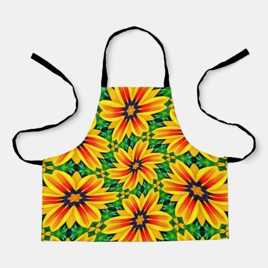 Hübsch-Gelbe Blume Muster Schürze (Vorderseite)