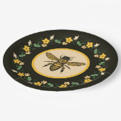 Hübsch-gelbe Blume Pappteller (Schrägansicht)