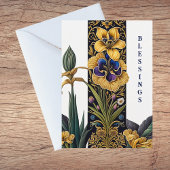 Hübsch Gelbe Blume Taufe Herzlichen Glückwunsch Karte