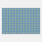 Hübsch-gelbe Blütendusche Geschenkpapier Set (Vorderseite 3)