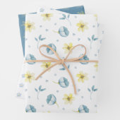 Hübsch-gelbe Blütendusche Geschenkpapier Set (Beispiel)