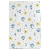 Hübsch-gelbe Blütendusche Mittlere Geschenktüte (Rückseite)