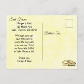 Hübsch Gelbe Daffodische Blume Save the Date Postkarte (Rückseite)