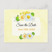Hübsch Gelbe Daffodische Blume Save the Date Postkarte (Vorderseite)
