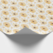 Hübsch Gelbe Flora Geschenkpapier (Ecke)