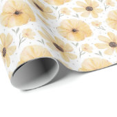 Hübsch Gelbe Flora Geschenkpapier (Rolleneckpunkt)