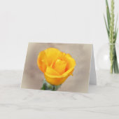 Hübsch Gelbe Gold Rose Blubarte Karte (Vorderseite)
