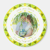 Hübsch-Gelbe Hochzeitsnacht-Foto-Geschenk Magnet (Vorne)