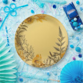 Hübsch Gelbe Lüsterne Ferns Greenery Pappteller (Party)