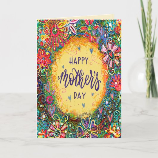 Hübsch-Gelbe-Muttertagskarte Karte (Vorderseite)