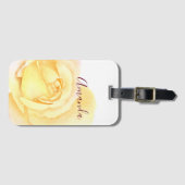 Hübsch-Gelbe Rose Gepäckanhänger (Vorderseite (Horizontal))