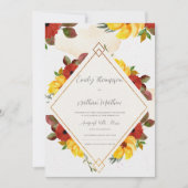 Hübsch-gelbe Rot-Rustikale Blumenhochzeit (Vorderseite)