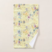 Hübsch-Gelbe Schmetterling-Blumenpastete Badhandtuch Set (Handtuch)