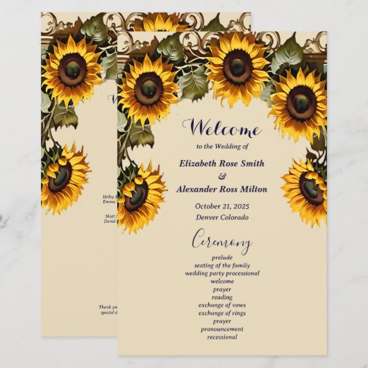 Hübsch-gelbe Sonnenblume (Vorne/Hinten)