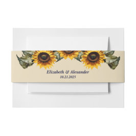 Hübsch-gelbe Sonnenblume Einladungsbanderole