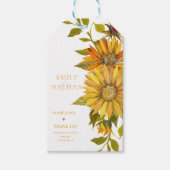 Hübsch Gelbe Sonnenblume Elegante Hochzeit der Blu Geschenkanhänger (Vorderseite)