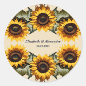 Hübsch-gelbe Sonnenblume Runder Aufkleber (Vorderseite)