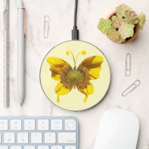 Hübsch Gelbe Sonnenblume Schmetterling Natur Kunst