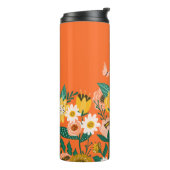 Hübsch Gelbe Sonnenblumen Wildblumen & Schmetterli Thermosbecher (Nach links gedreht)