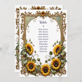 Hübsch Gelbe Sonnenblumenkarte Einladung (Vorne/Hinten)
