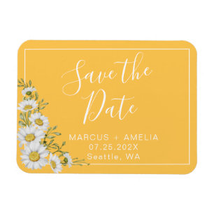 Hübsch Gelbe und weiße Milchprodukte Save the Date Magnet